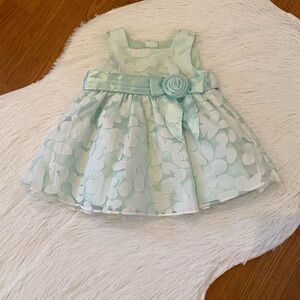 Rosenau Baby Girl Dress 3/6 Months Flowers Wedding Party Christening 2 Pieces
